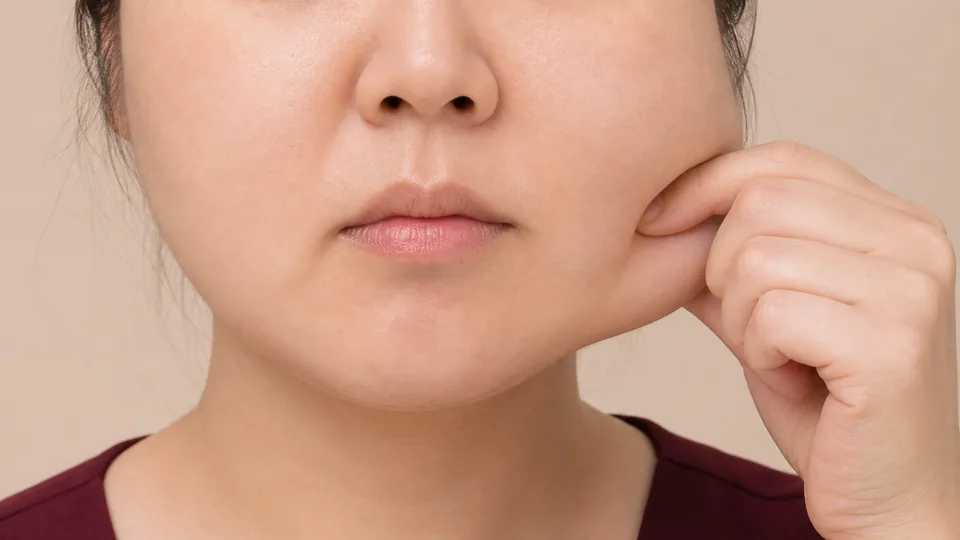 다이어트로도 안 빠지는 얼굴살 — 고민 카드