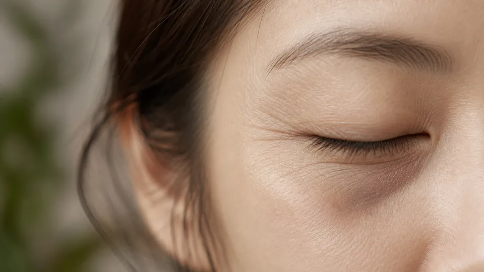 얇고 꺼진 눈가 — 고민 카드